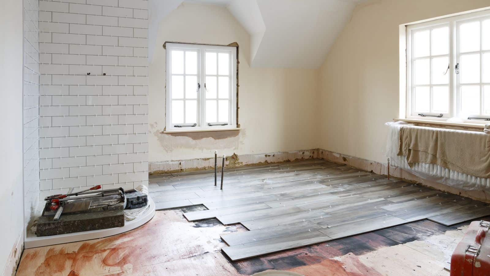 Bathroom in the middle of a remodel